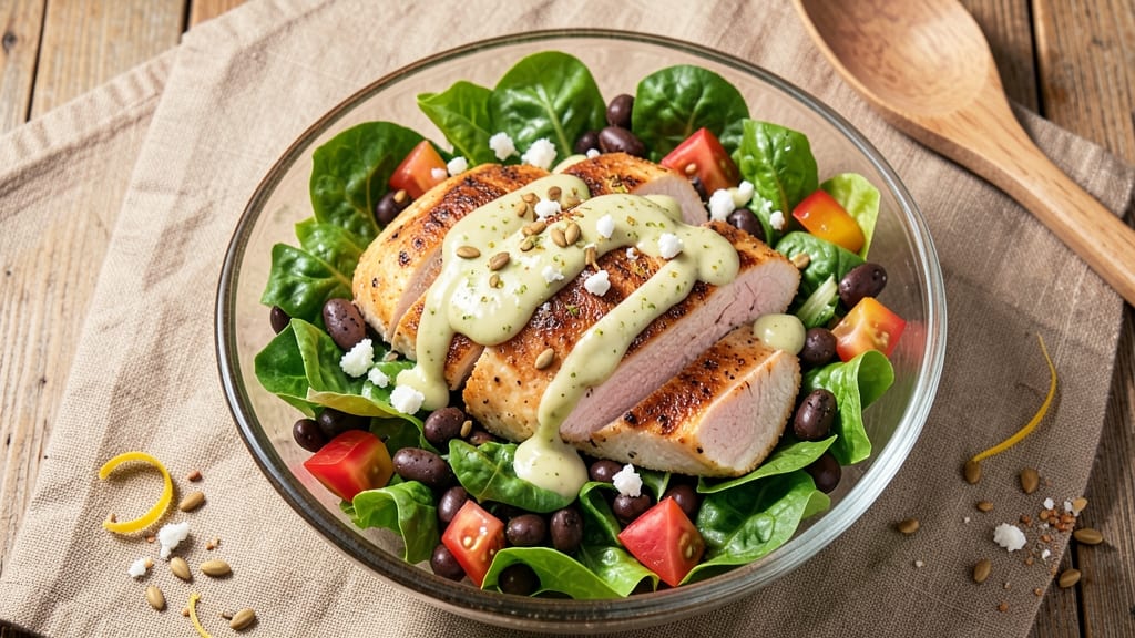 Applebee's Southwest Chicken Salad Recipe: Crunchy Tortilla Topped with Creamy Avocado Dressing