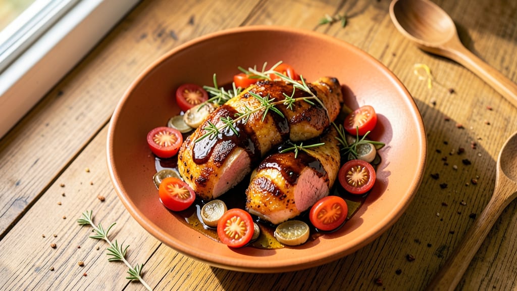 Balsamic Chicken Thighs With Burst Tomatoes Recipe: Sweet-Tart Balance That Rivals Homemade Pasta