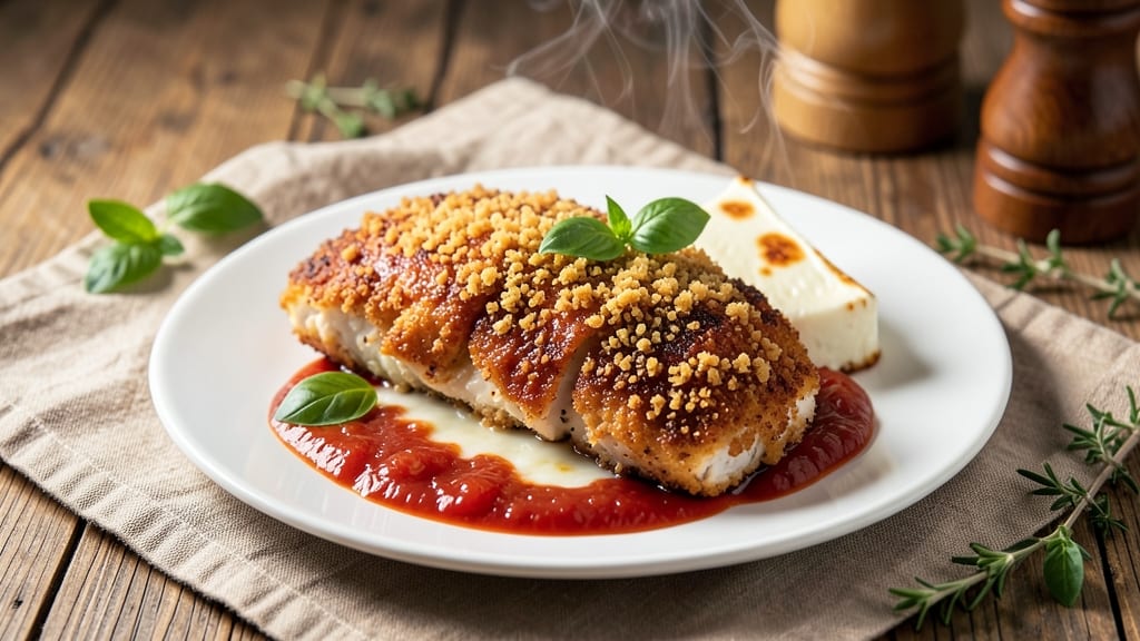Air Fry Chicken Parm Recipe: Triple-Crisped Crust With Melty Cheese Rivers