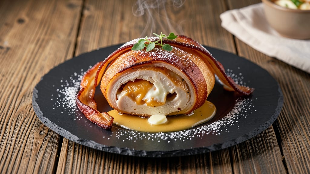 Bacon-Wrapped Cheese-Stuffed Chicken Breast Recipe: Triple-Layered Crunch and Melty Magic