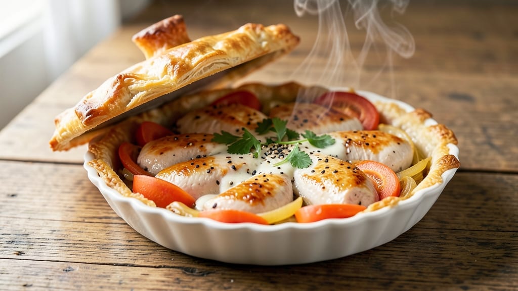 Asian Chicken Pot Pie Recipe: Flaky Pastry Hugs Savory Coconut-Lime Filling