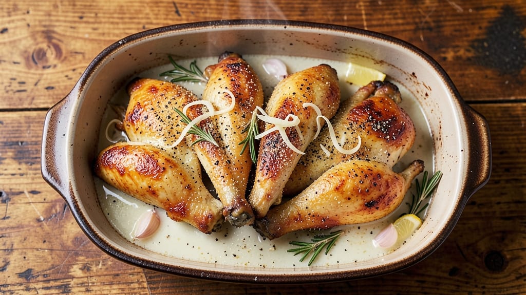 Baked Chicken Parts Oven Recipe: Buttermilk Brine Crispy Skin, Juicy Centers