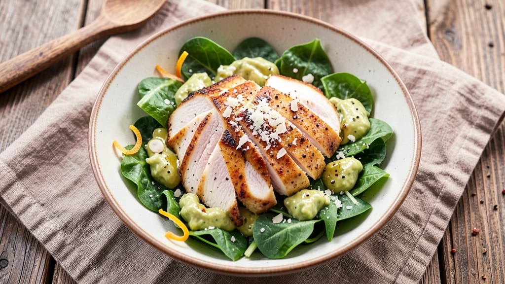 Avocado Chicken Caesar Salad Recipe: Creamy Avocado Twist on a Classic