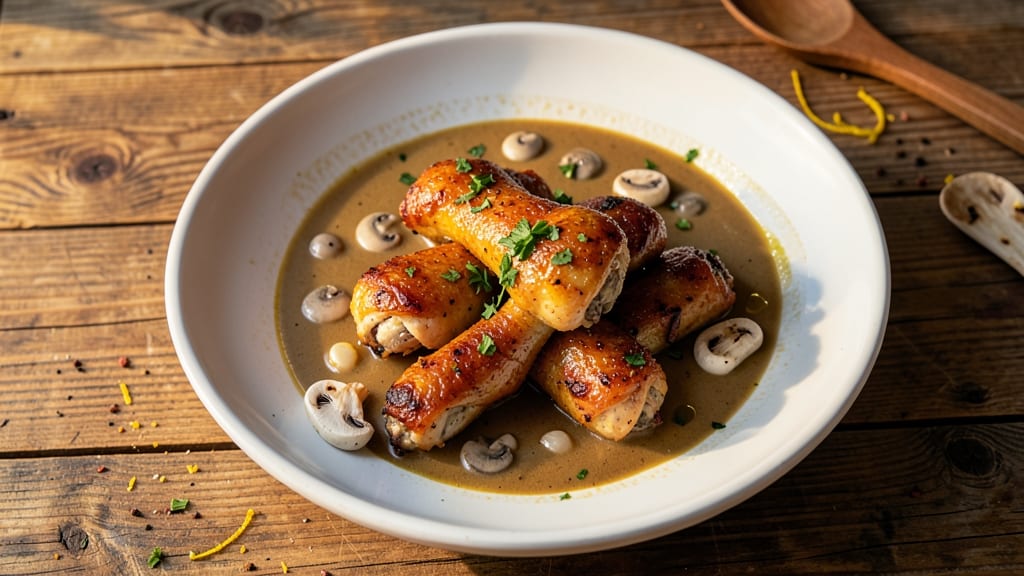 Baked Chicken Drumsticks with Cream of Mushroom Soup Recipe: Creamy Sauce-Braised Crispy Bites