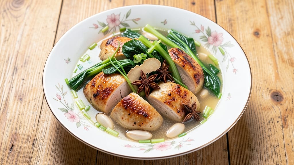 Asian Style Chicken Soup Recipe: Fragrant Ginger and Star Anise Elixir
