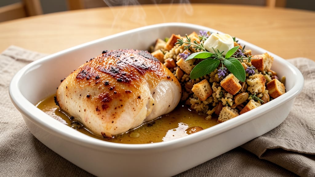 Baked Chicken Breast With Stove Top Stuffing Recipe: Herb-Infused Stuffing Stuffed Straight Into Chicken
