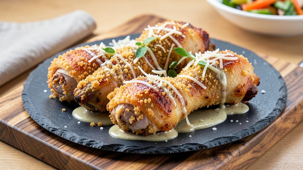 Baked Ranch Chicken Legs Recipe: Crispy Parmesan Crust With Cool Creamy Ranch