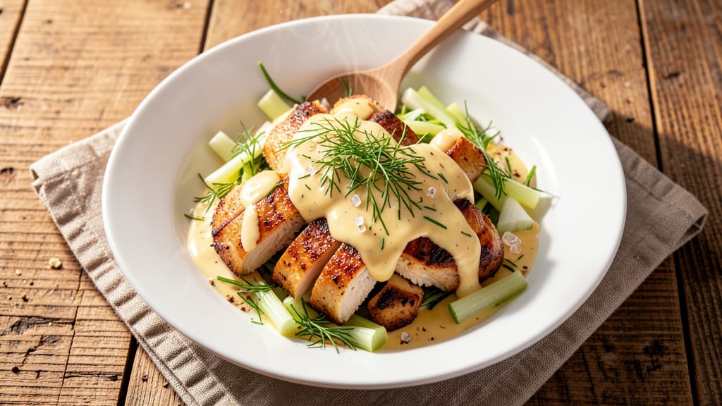 Alpha Delights Chicken Salad Recipe: Buttermilk-Marinated Crunch With Creamy Herb Dressing