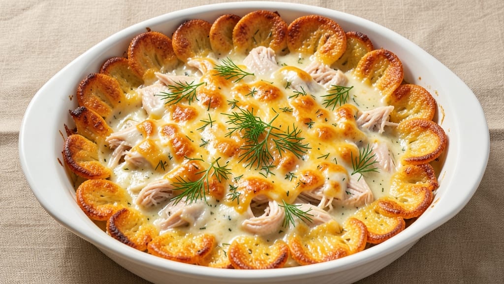 Campbell's Cream of Chicken Casserole Recipe: Crispy Celery Crown Over Creamy Dill Bliss