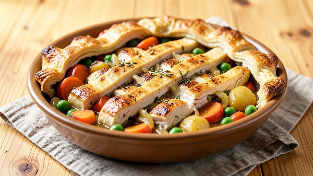 9-Inch Chicken Pot Pie Recipe: Flaky Pastry Hugs Savory Gravy and Tender Chicken