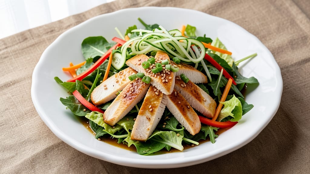 Asian Chopped Chicken Salad Recipe: Crunchy Peanut Dressing Meets Fresh Herbs