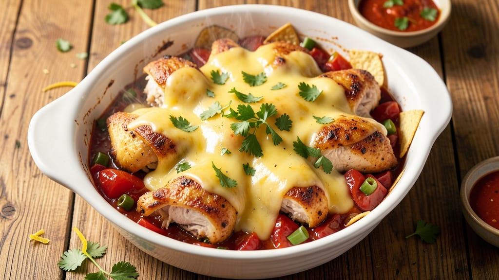 Baked Chicken Rotel Recipe: Spicy Cheese-Crusted One-Pan Magic