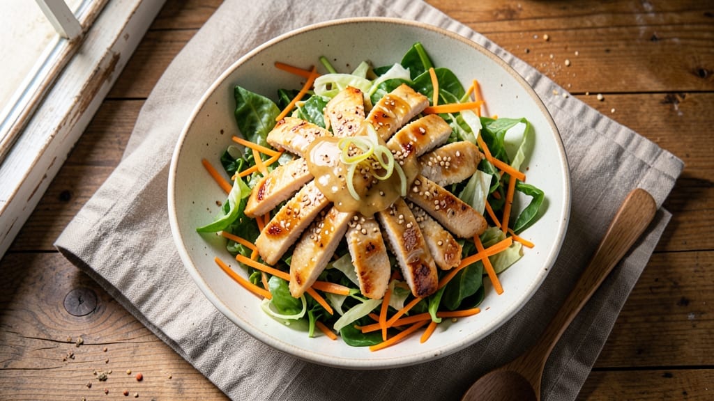 Asian Style Chicken Salad Recipe: Crunchy Sesame-Ginger Dressed Bites