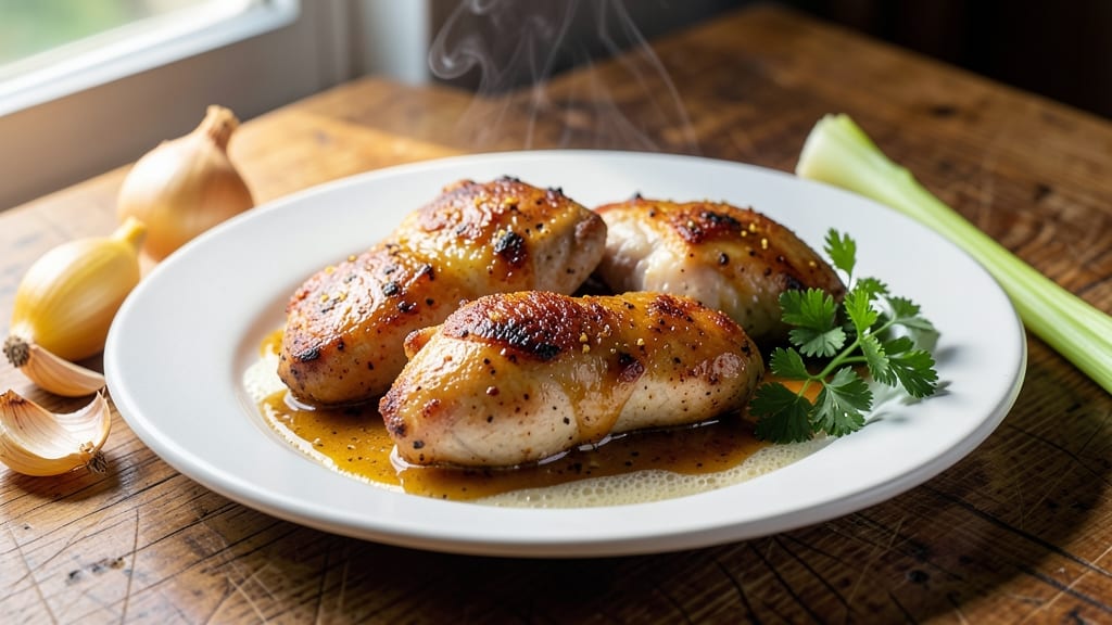 Lawry's Copycat Chicken Recipe: Celery Crown Crunch Over Creamy Herb Bliss