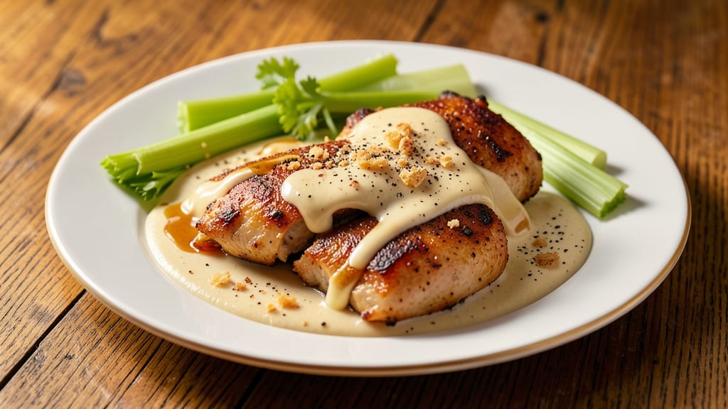 Velveeta Chicken Recipe: Celery Crown Crunch Over Melty Cheese Bliss